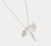 Affinity Sterling Silver Diamond "love" Charm Necklace, 19"L